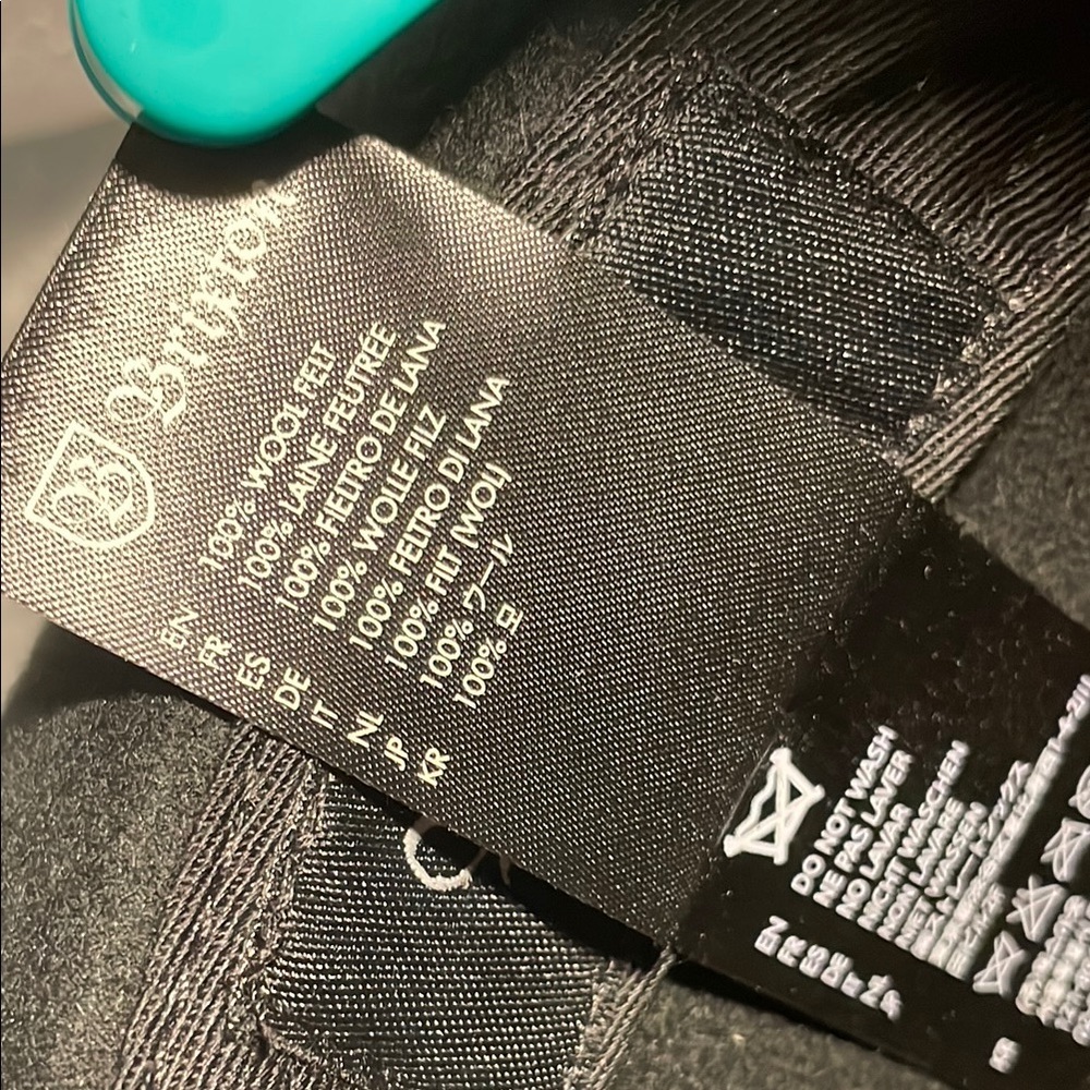 Brixton 100% Wool Black Fedora Hat Black Leather Band Size Medium 7 1/4 - Picture 7 of 7